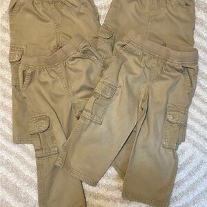 4 pairs Children Place Tan Cargo uniform Pants